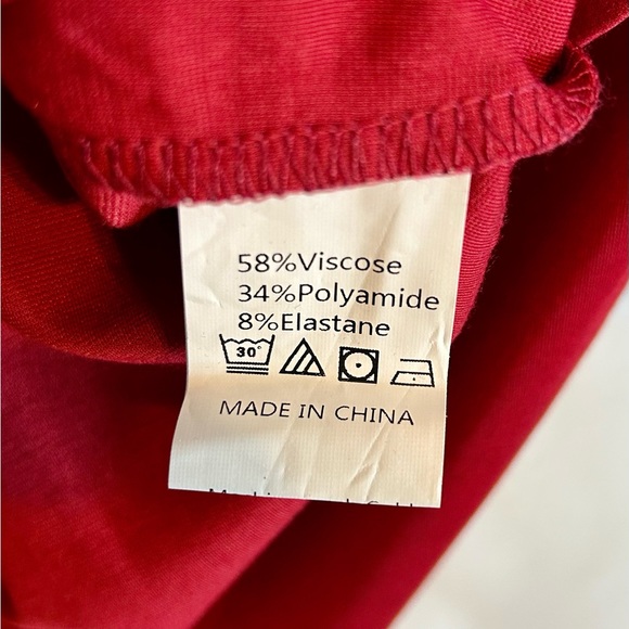 NWT Pretty Garden Red Midi Bodycon Dress / Small - Picture 11 of 11